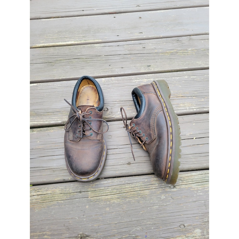 Dr. Martens 8053 Oxford Brown Leather Made‎ in England Padded Collar UK 4